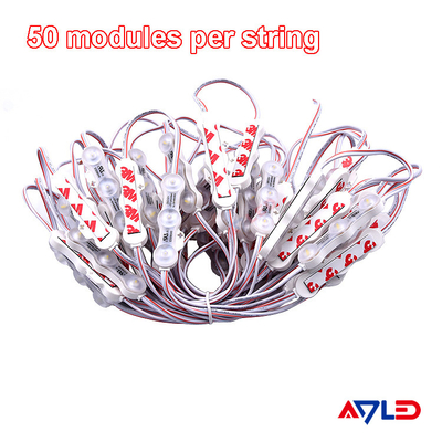 1.2W IP68 DC12V 3 ماژول های LED با LED SMD2835 160° شعاع با نوار چسب در پشت