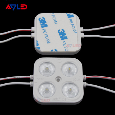 12v 4w led تزریق ماژول تبلیغات در فضای باز smd 2835 مربع 4 ماژول LED با کیفیت بالا