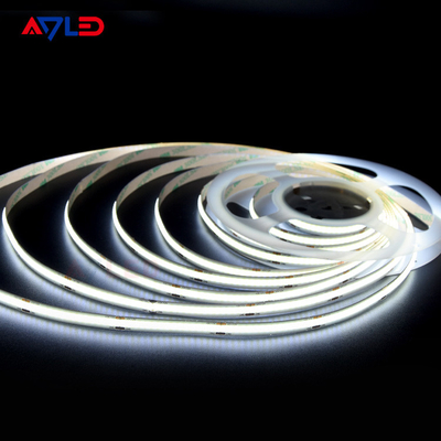 نوارهای LED ضد آب COB بدون نقطه اتصال برش 12 24 ولت سفید فوق العاده روشن