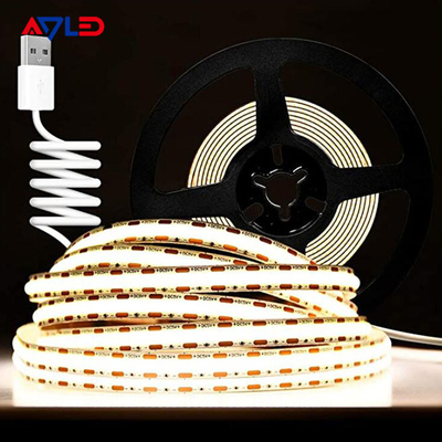 DC5V Double Layer 2oz PCB 320led/M COB Led Strip Light IP20/IP67 با دمای رنگ 3000K