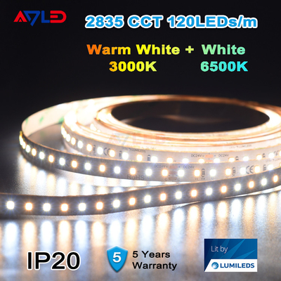 نور نوار LED سفید قابل تنظیم پویا 12 ولت ضد آب