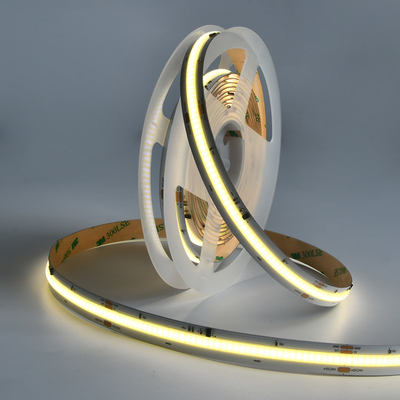 نوار LED سفید متحرک قابل تنظیم COB 24 ولت خروجی نور بدون درز گزینه های سفید پر جنب و جوش نور خطی