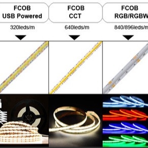 طراحی قابل اطمینان محیط زیست فوق العاده بالا چراغ های RGB بیرونی 528led / m COB LED Strip Light