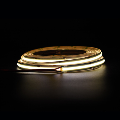 چراغ های فوق العاده روشن 528 LED / M COB LED Strip 12V 24V 10MM روشنایی فلک ناپذیر زرد COB / FOB