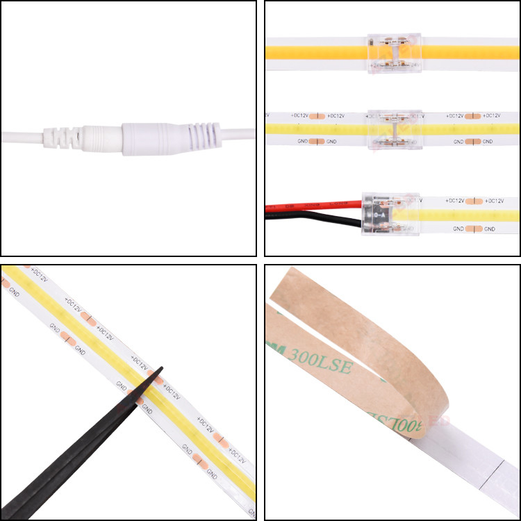 UL نوار انعطاف پذیر ال ای دی شیپ معروف 24 ولت سیلیکون 10 میلی متری صفحه PCB IP20 528 چراغ های LED cob