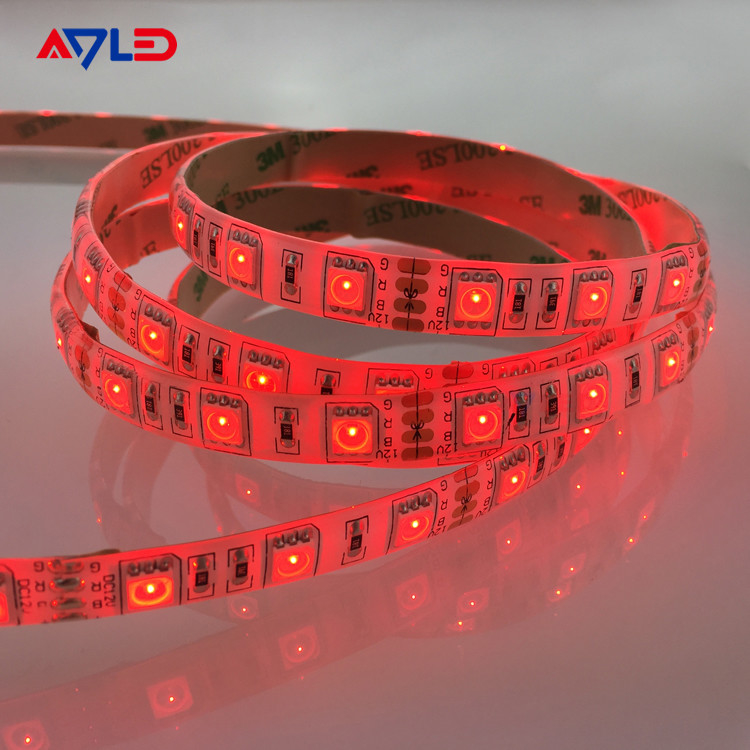 RGB 5050 قرمز رنگ LED نوار نور، 60 / m، عرض 10mm، توسط 5m ریل عمده فروشی