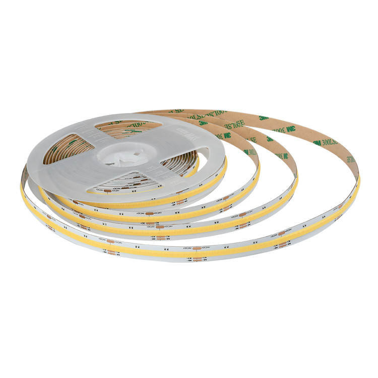 8W / M FCOB CCT 640 LEDs نوار روشنایی چگالی بالا انعطاف پذیر FOB COB 10mm PCB Board با خطی Dimmable