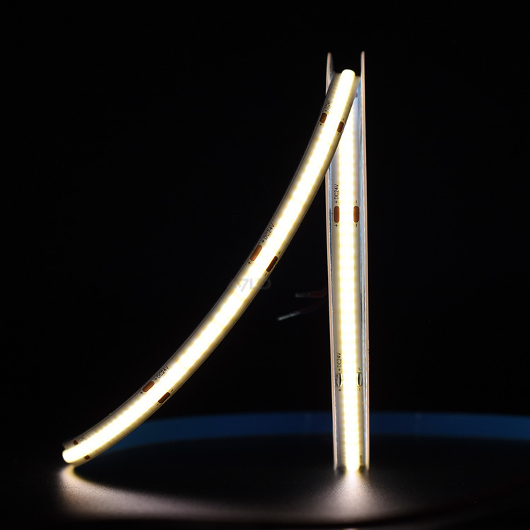 High CRI90 Flex 320leds Reel To Reel COB LED Strip DC24V 21W/M COB چراغ خطی LED