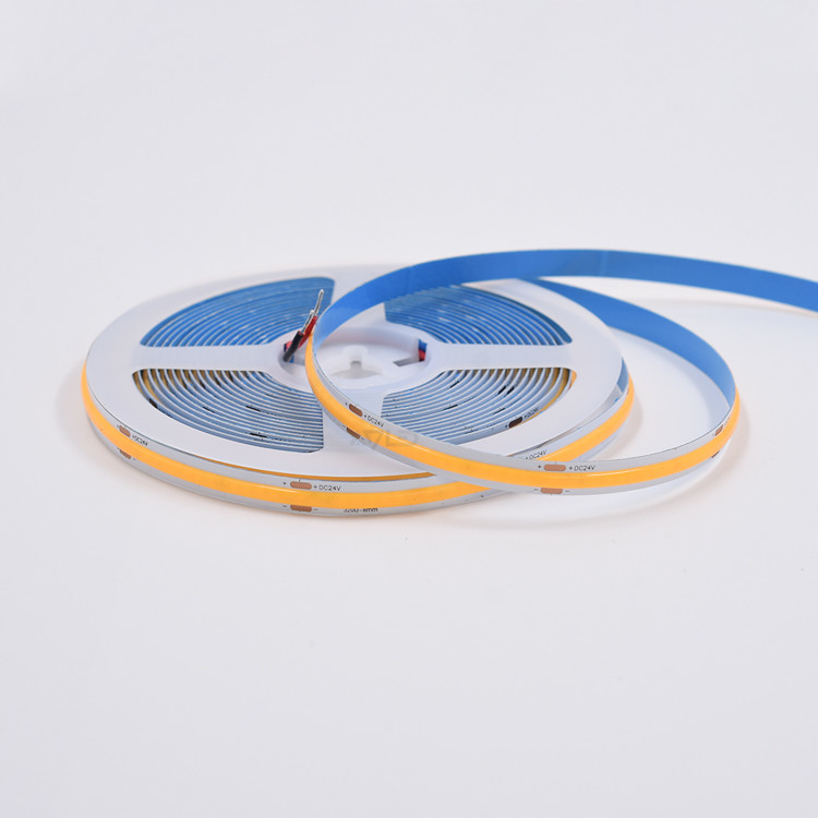 12 ولت/24 ولت 320 LEDs 8w / m نوار انعطاف پذیر Cob Led برای تزئینات تجاری