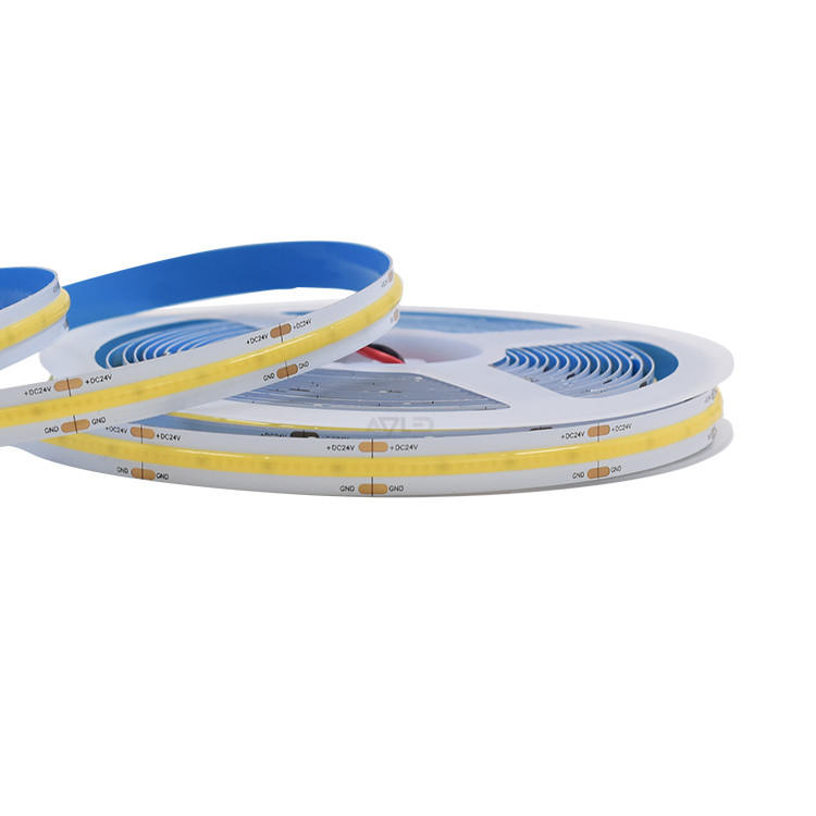 نوری نوار LED5M Dot Free Uniform Illumination Chip on board LED strip lighting 12W/M Flexible Led Strip Cob 12Vtape lig