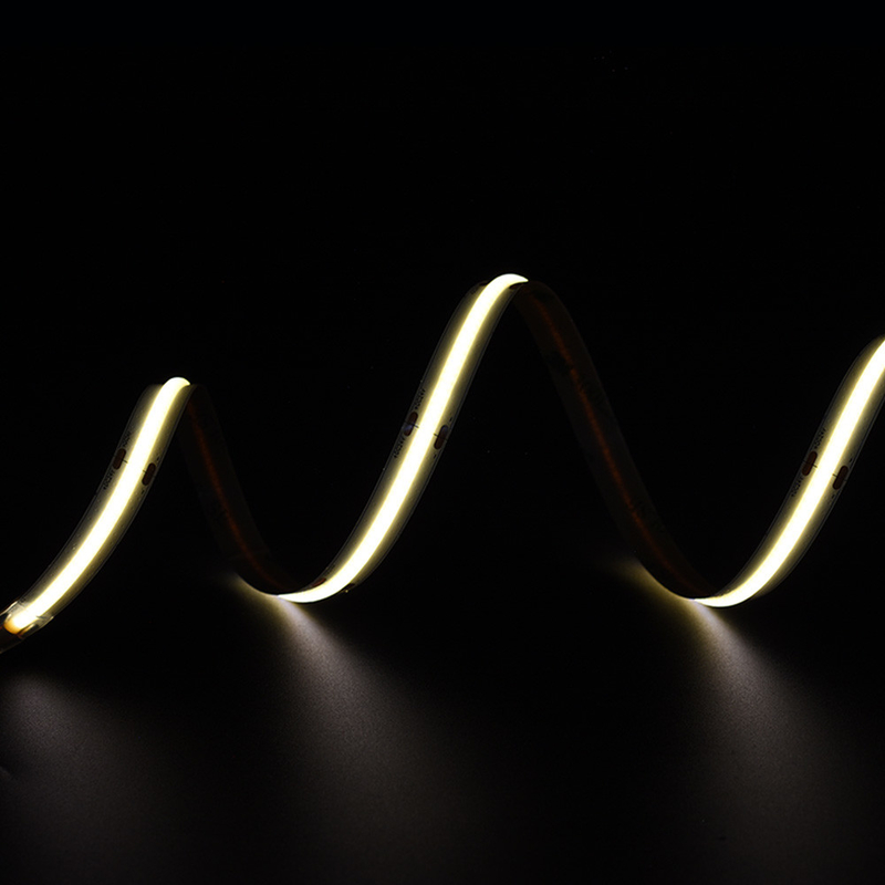 چراغ های فوق العاده روشن 528 LED / M COB LED Strip 12V 24V 10MM روشنایی فلک ناپذیر زرد COB / FOB