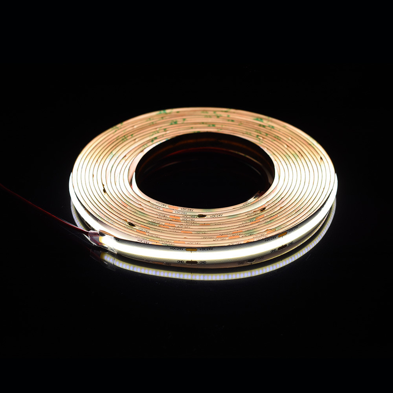 528Leds 12V 24V Cob 10mm رنگ انعطاف پذیر LED Strip Light Ra90 نور خطی بدون نقطه نور