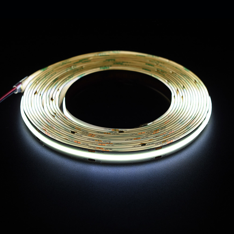 عرضه 528 تراشه 10mm Cob LED Strip Light 12V/24V برای پروژه های روشنایی کابینت DIY