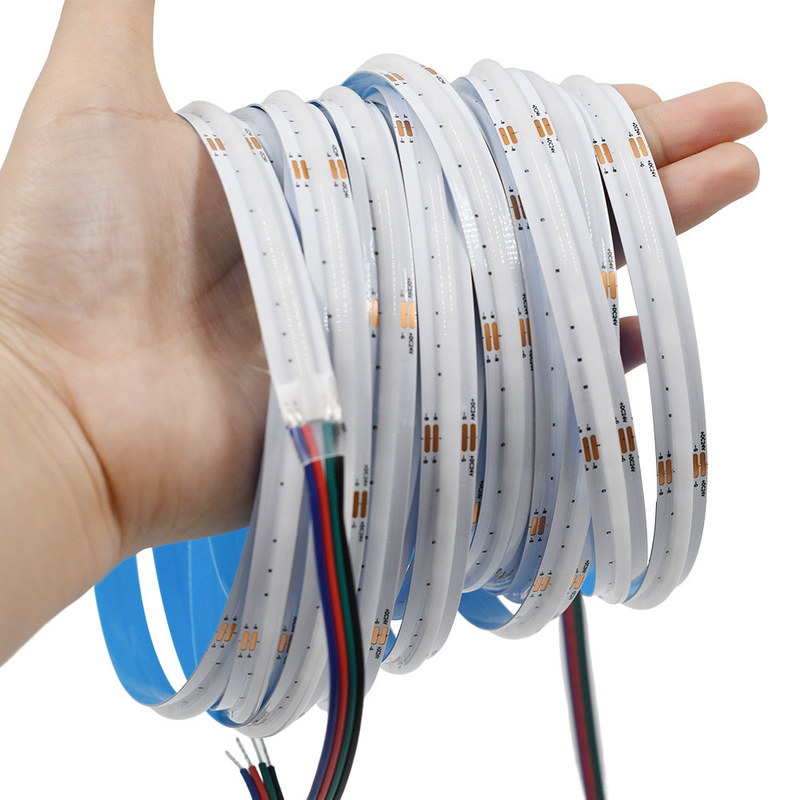 576LEDs/m COB RGB LED Strip Light 3 سال گارانتی DC24V 10mm PCB Borad IP20/IP65