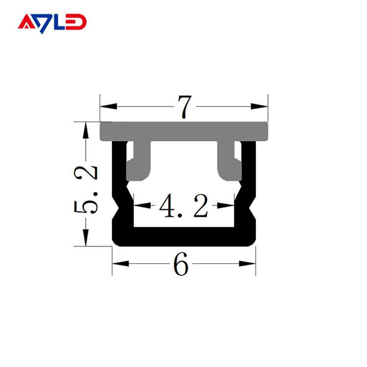 1m 2m 3m ADP-0606 پروفایل های آلومینیومی برای نوار روشنایی LED