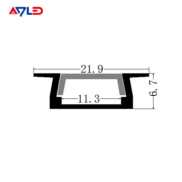 11 میلیمتر borad 15.8 * 6.7mm LED Strip Light پروفایل آلومینیوم آسان نصب آلومینیوم LED